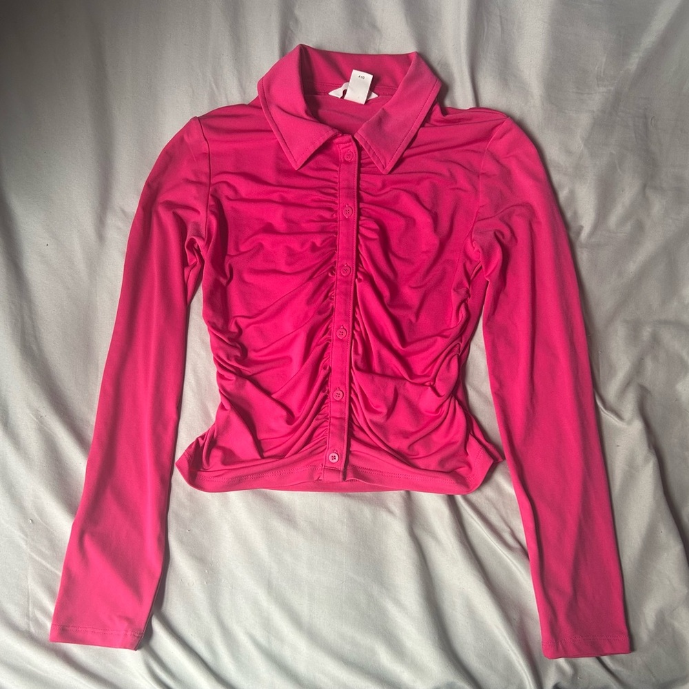 Hot pink blouse from h&m size small